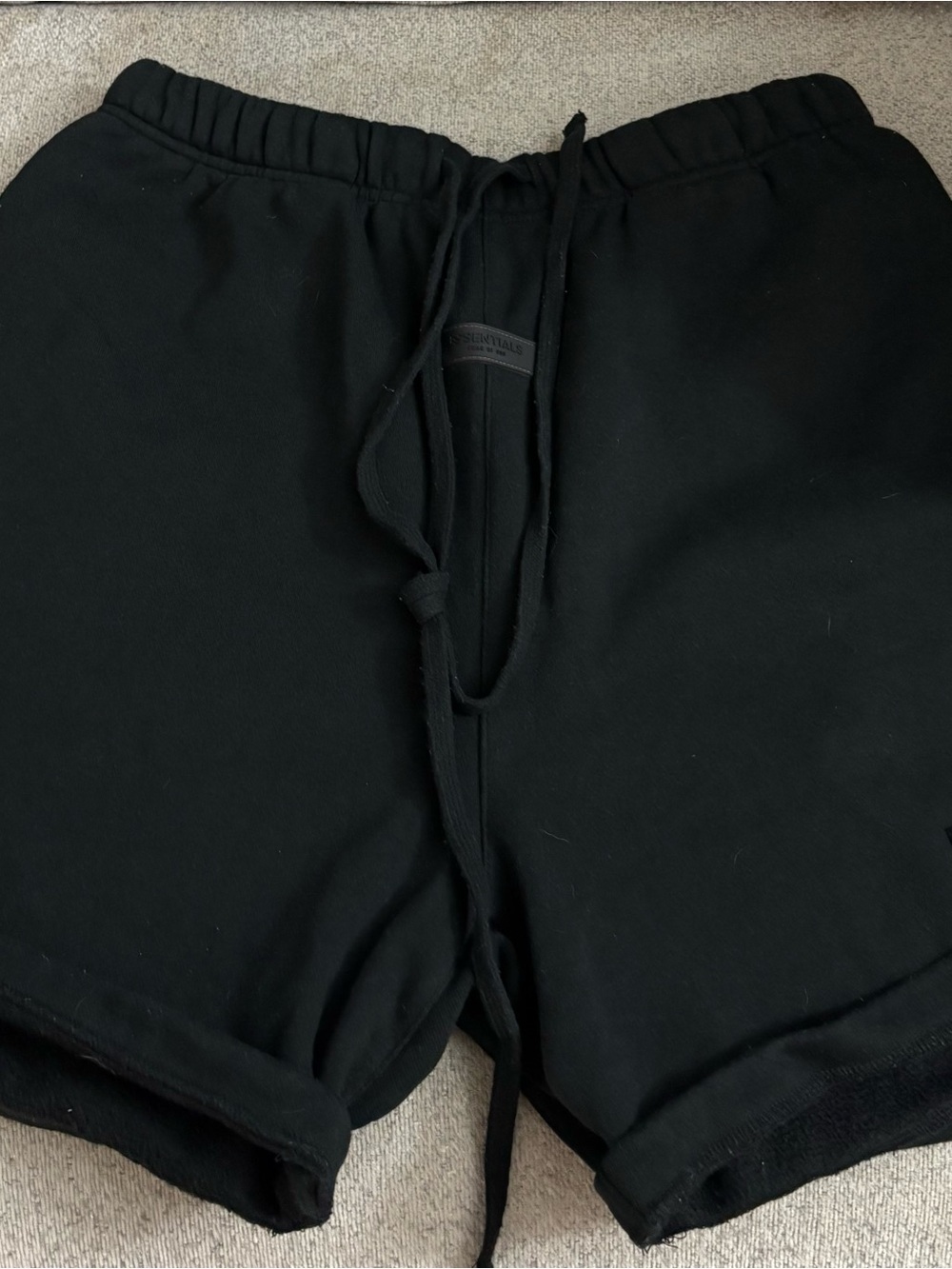 Essentials Black Athletic/Lounge Shorts OS